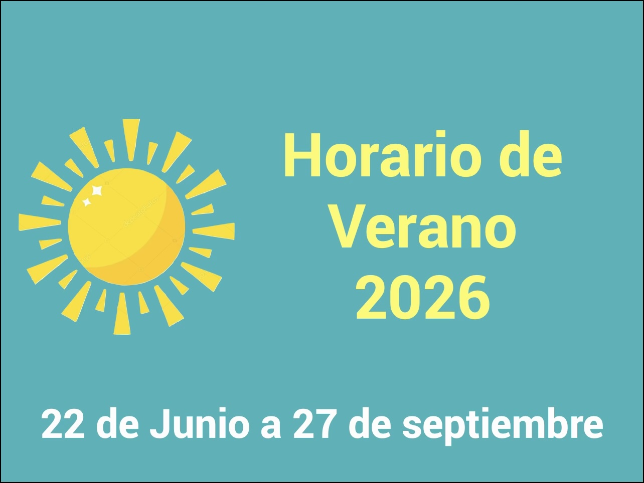Lunes 22 de junio – Cambio a horario de verano 2026